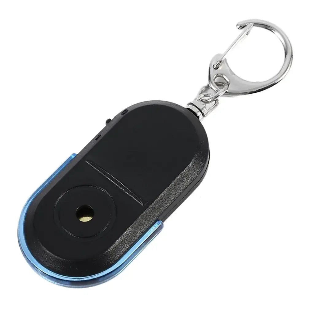 Portable Car Key Finder Anti-Lost Key Finder Smart Find Locator Keychain Whistle Beep Sound Control LED Torch