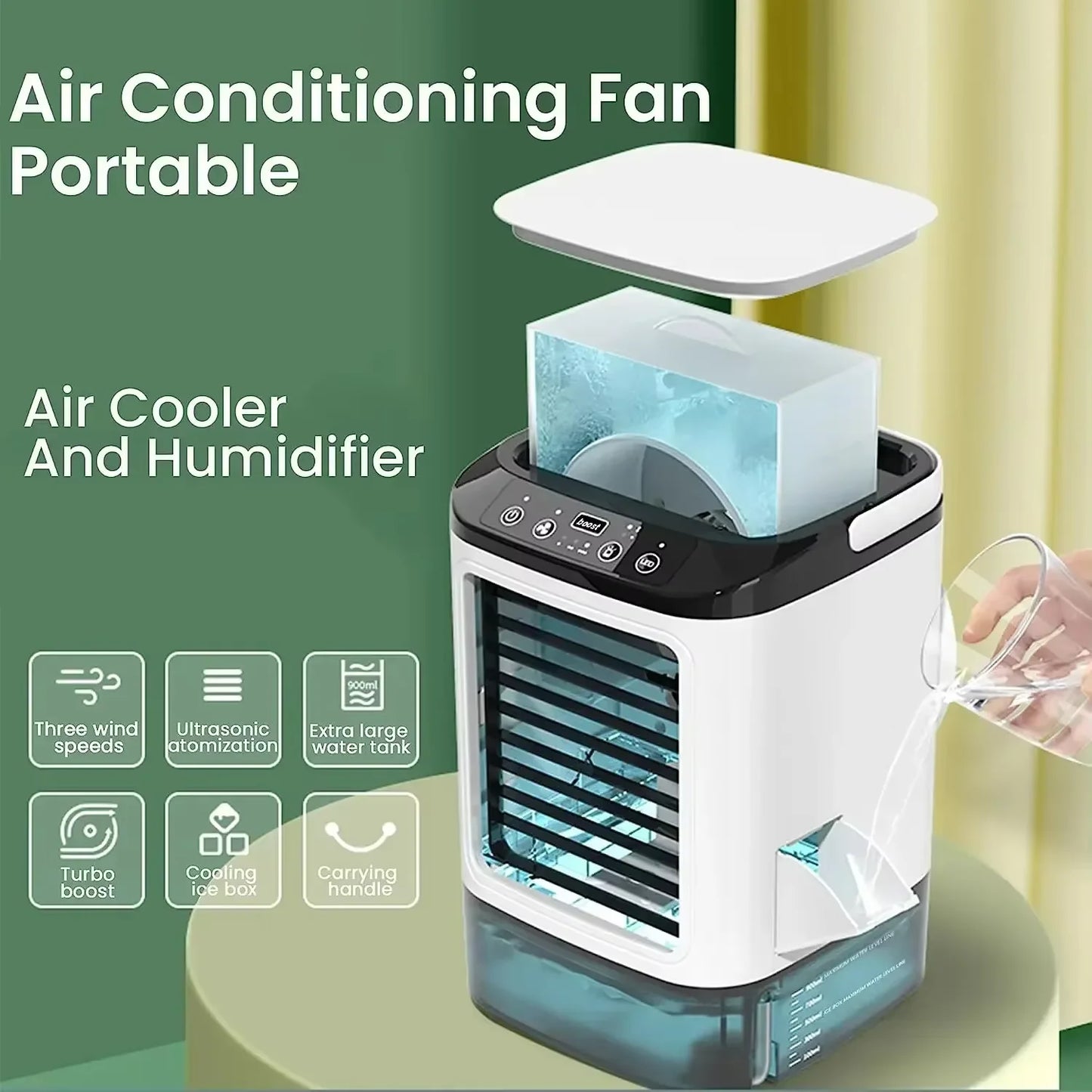 Small Home-use Quiet Desktop Humidifier Cold Fan Spray Refrigeration Portable USB Electric Fan