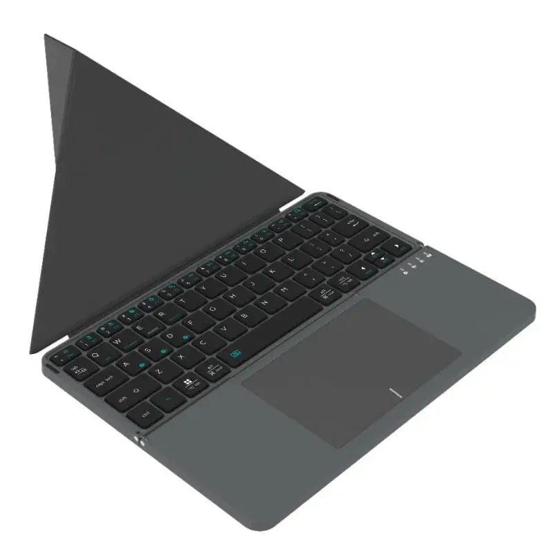 Foldable Magnetic Keyboard Folding Bluetooth Keyboard with Touchpad External Wireless Keyboard for Ipad/iphone/android/windows