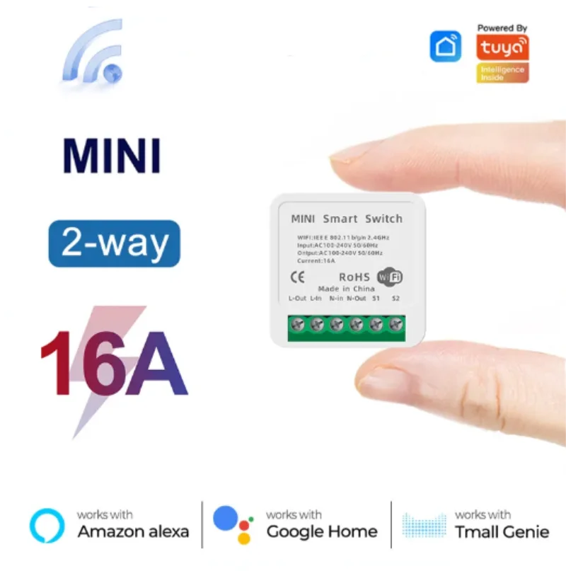 WiFi Switch Smart Life App 2 Way Control Smart Home Automation Module Interruptor Work for Alexa Google Home