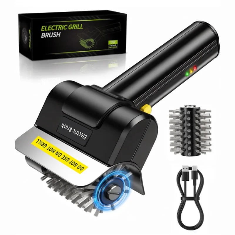 Electric Stainless Steel BBQ Brush Rechargeable Wireless Cleaning Brush Outdoor Cleaning Brush Grill Brush