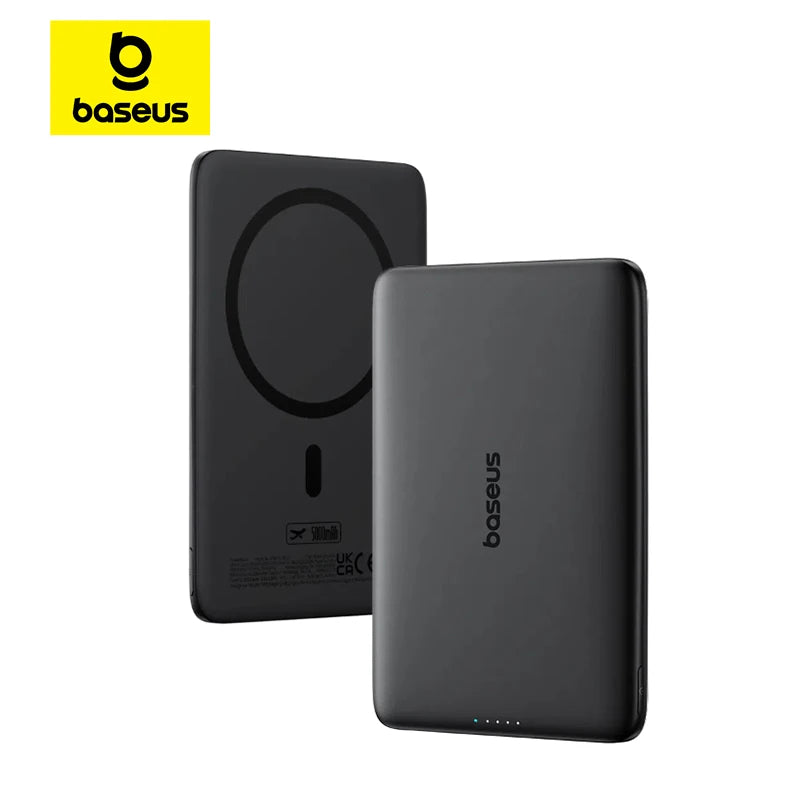 5000mAh Magnetic Power Bank 15W PD 20W Wired Charging Thin Card-Sized Slim Portable Powerbank for iPhone 17 Samsung