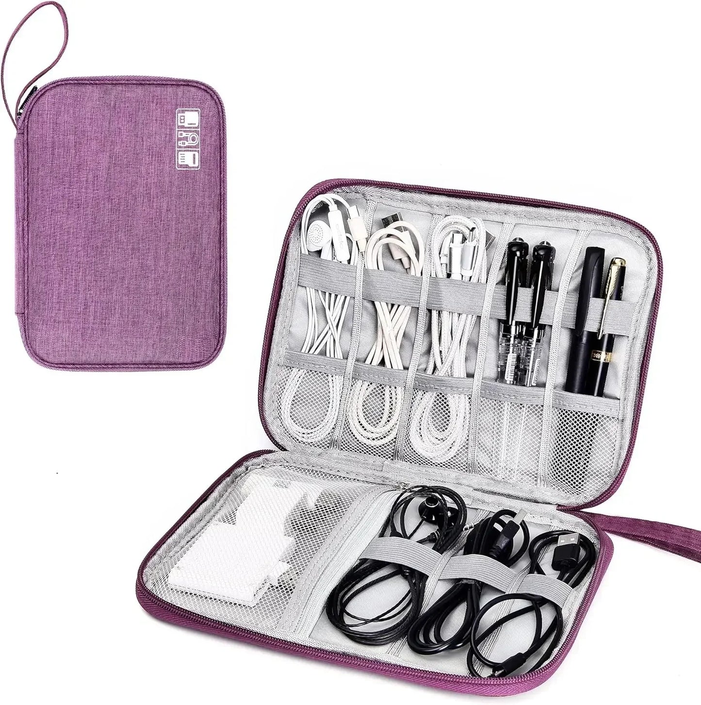 Multifunctional Digital Travel Packing Cube Space Saving Mobile Hard Drive Data Cable Storage Bags Small Objects Organize Pouch
