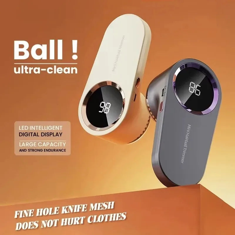 Portable Electric Lint Remover with LED Display Rechargeable Sweater Shaver Household Clothes Hair Ball Trimmer