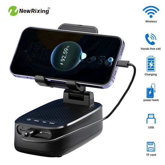 Wireless phone holder,Portable speaker,Speaker phone holder,emergency power bank,1800mAh battery,USB charging,hands-free