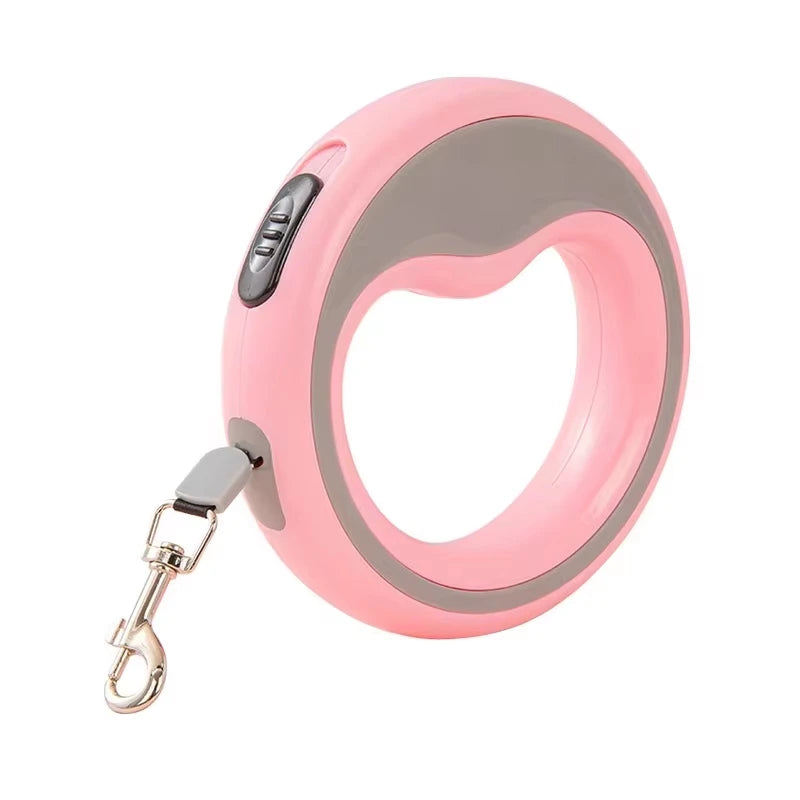 Retractable Dog Lead Heavy-Duty Extendable Dog Leads Strong Nylon Tape Leash One-Handed Brake Lock Tangle-Free Design for Small