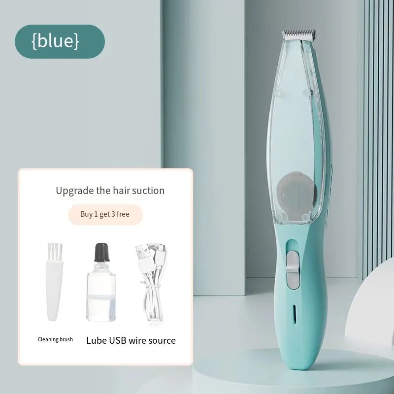 2 in 1 Professional Hair Clipper Dogs With Vacuum Cleaner For Pet Grooming Kit Cat Shaving Feet Hair Electric Pusher Dog Trimmer