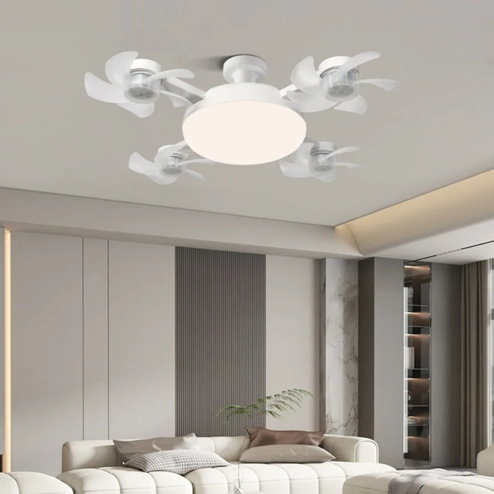 E27 LED Ceiling Fan Light with Remote Control Dimmer Function 50 60W Ceiling Light Drone Shaped Fan Light for  lighting