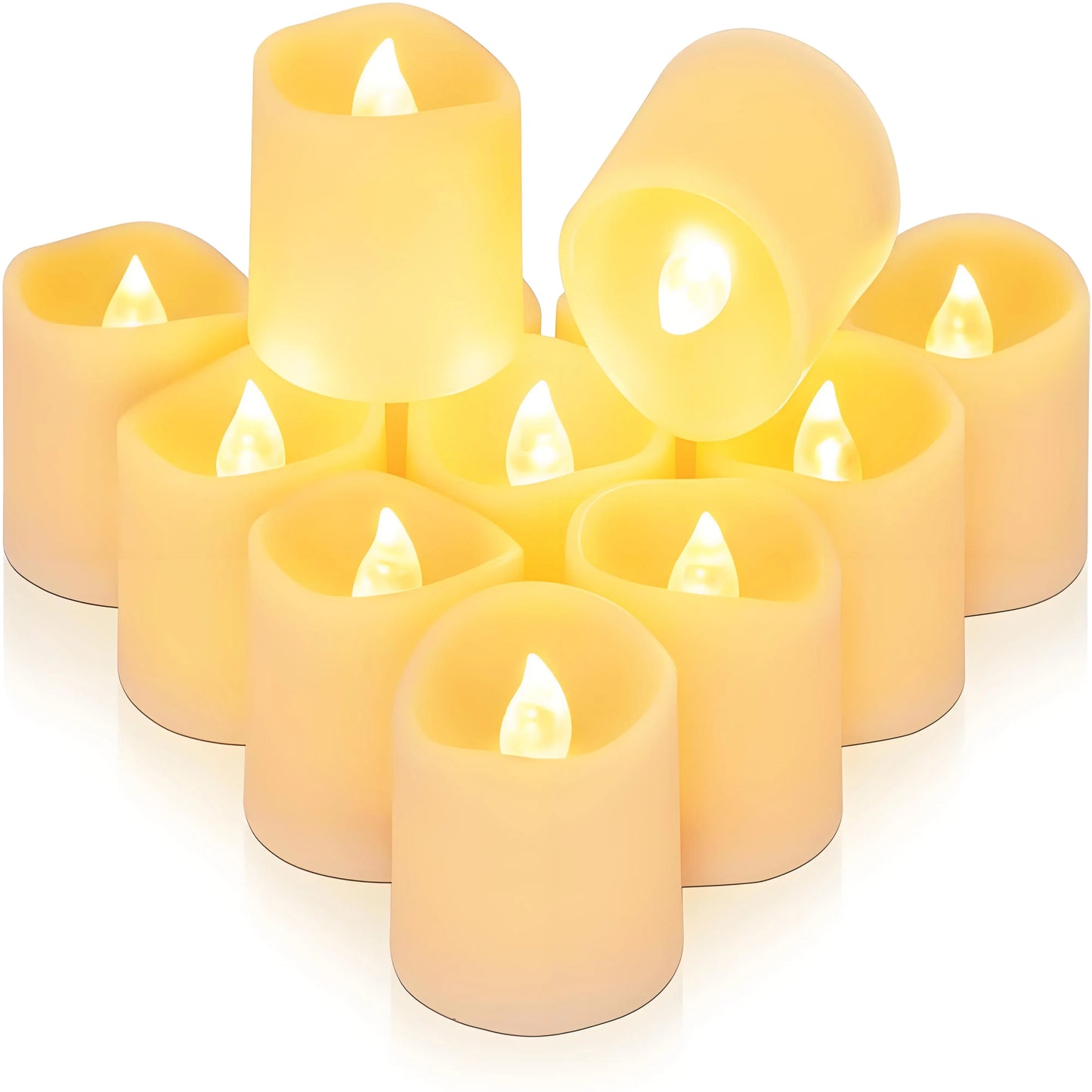 24Pcs Flameless LED Candle Lights Creative Wishing Led Tea Lamp Warm White Halloween Wedding Christmas Decoration Candle Light