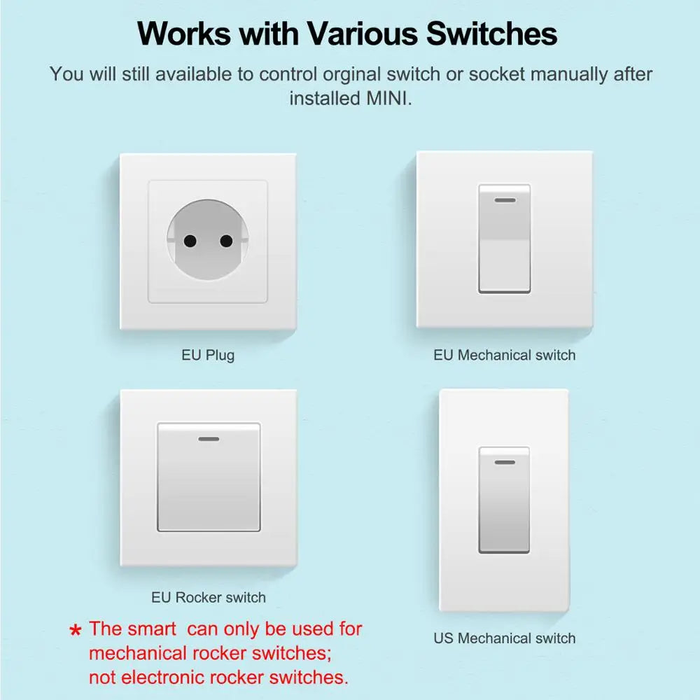 WiFi Switch Smart Life App 2 Way Control Smart Home Automation Module Interruptor Work for Alexa Google Home