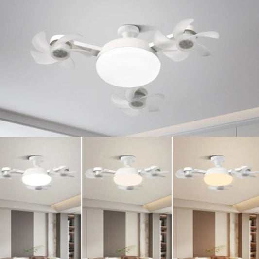 E27 LED Ceiling Fan Light with Remote Control Dimmer Function 50 60W Ceiling Light Drone Shaped Fan Light for  lighting