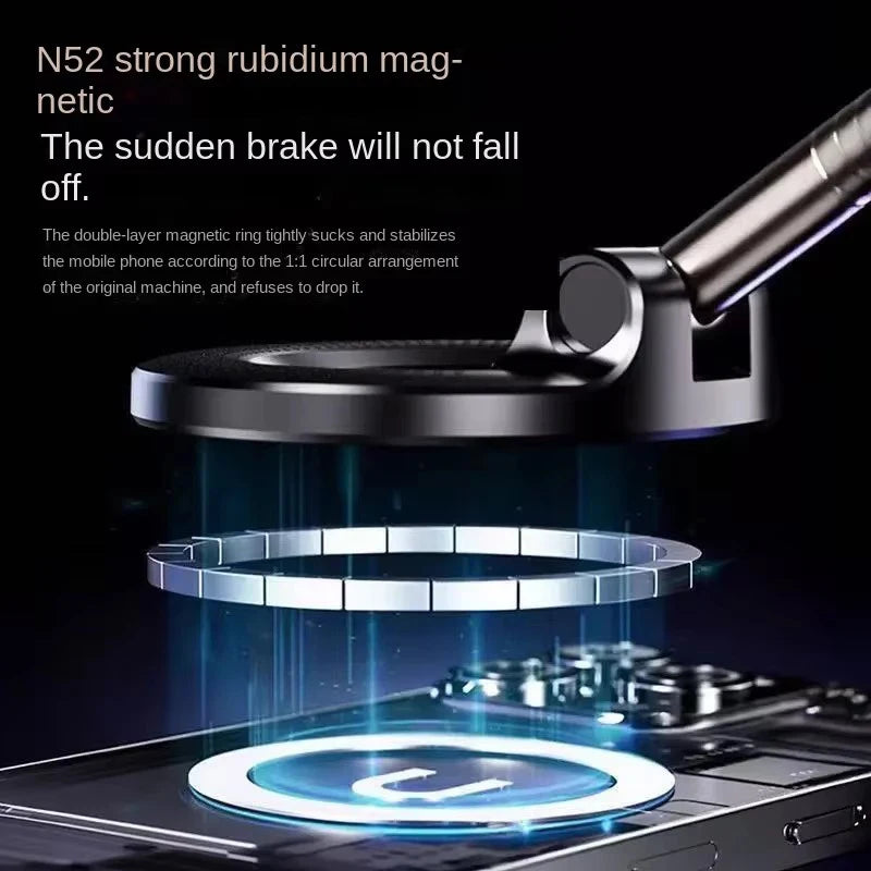 Round Folding Magnetic Car Holder 360 Degree Rotatable Mobile Phone Bracket Mount Strong Magnet Support For iPhone Samsung Stand