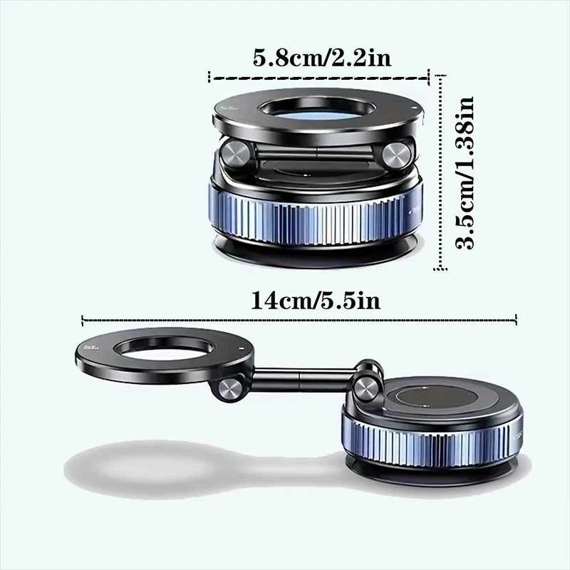 Round Folding Magnetic Car Holder 360 Degree Rotatable Mobile Phone Bracket Mount Strong Magnet Support For iPhone Samsung Stand