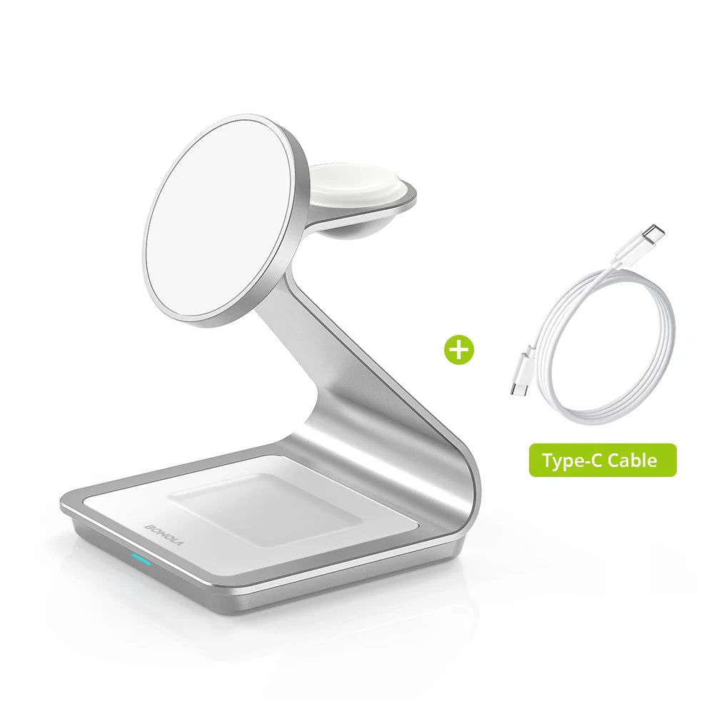 Magnetic 3 in 1 Wireless Charger for iPhone 17/16/15/13/14/12 30W Wireless Charging Station for Apple Watch/AirPods Pro