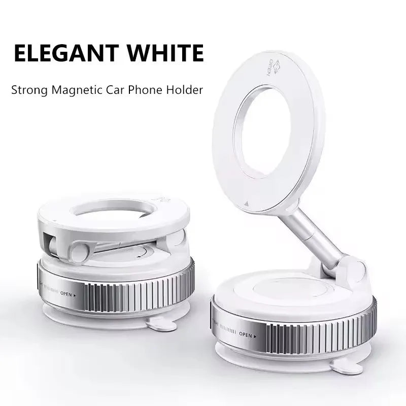 Round Folding Magnetic Car Holder 360 Degree Rotatable Mobile Phone Bracket Mount Strong Magnet Support For iPhone Samsung Stand