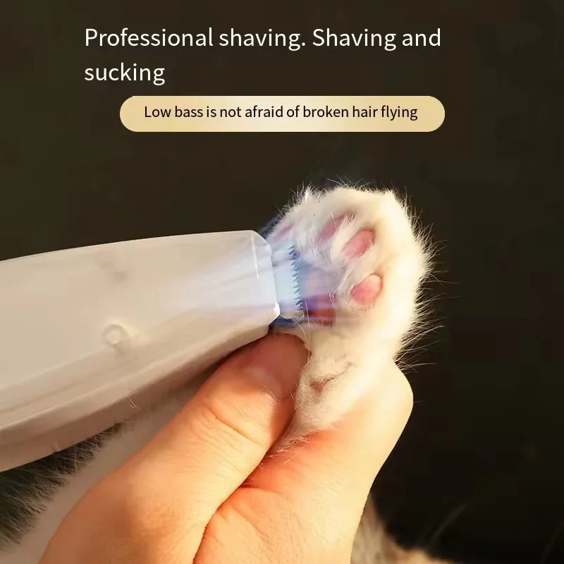 2 in 1 Professional Hair Clipper Dogs With Vacuum Cleaner For Pet Grooming Kit Cat Shaving Feet Hair Electric Pusher Dog Trimmer