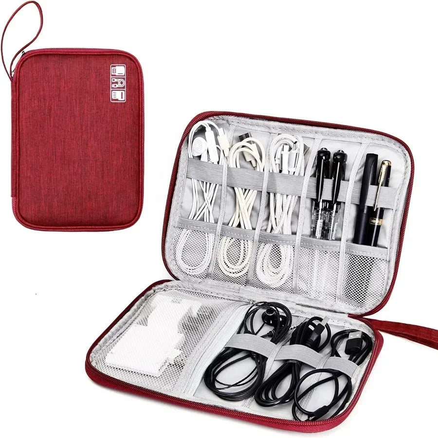 Multifunctional Digital Travel Packing Cube Space Saving Mobile Hard Drive Data Cable Storage Bags Small Objects Organize Pouch