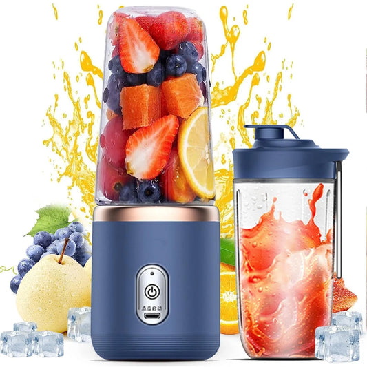 Personal Blender for Shakes and Smoothies Portable Fruit Juicer USB Rechargeable（Blue）