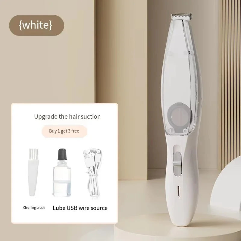 2 in 1 Professional Hair Clipper Dogs With Vacuum Cleaner For Pet Grooming Kit Cat Shaving Feet Hair Electric Pusher Dog Trimmer
