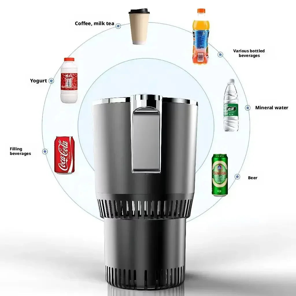 Car Intelligent Cooling Cup Dual Use Rapid Freezer Holder Mini Fridge Heating And Cooling Cup for Hot And Cold Beverages
