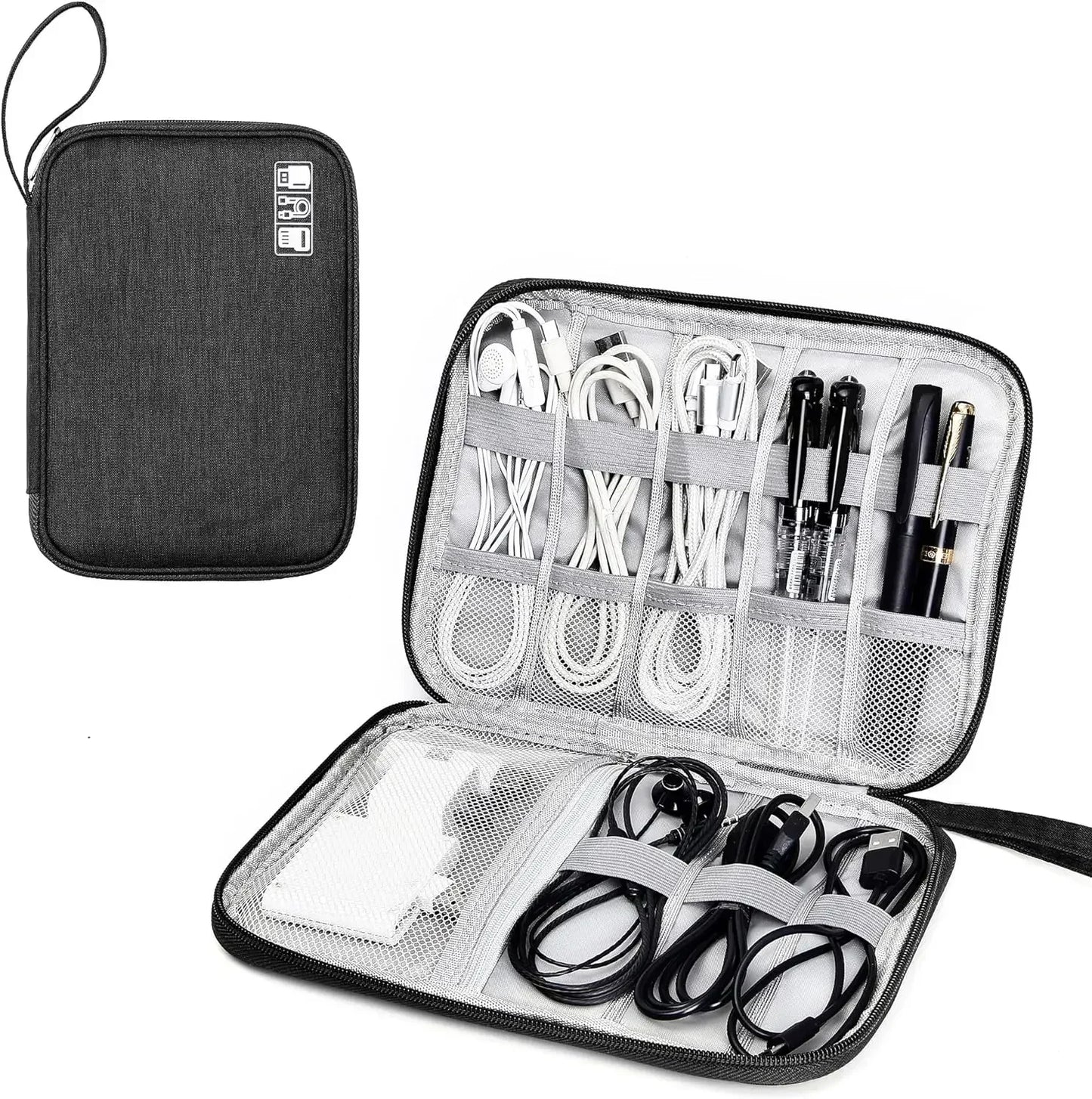 Multifunctional Digital Travel Packing Cube Space Saving Mobile Hard Drive Data Cable Storage Bags Small Objects Organize Pouch