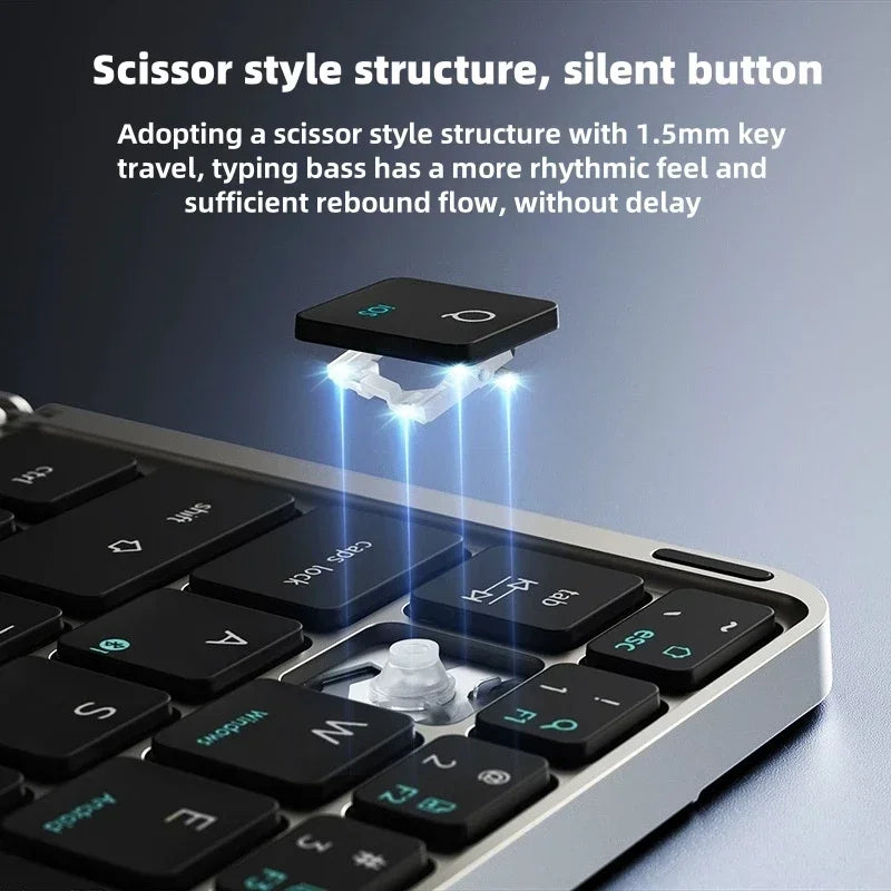 Foldable Magnetic Keyboard Folding Bluetooth Keyboard with Touchpad External Wireless Keyboard for Ipad/iphone/android/windows
