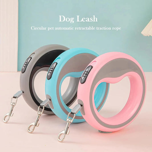 Retractable Dog Lead Heavy-Duty Extendable Dog Leads Strong Nylon Tape Leash One-Handed Brake Lock Tangle-Free Design for Small