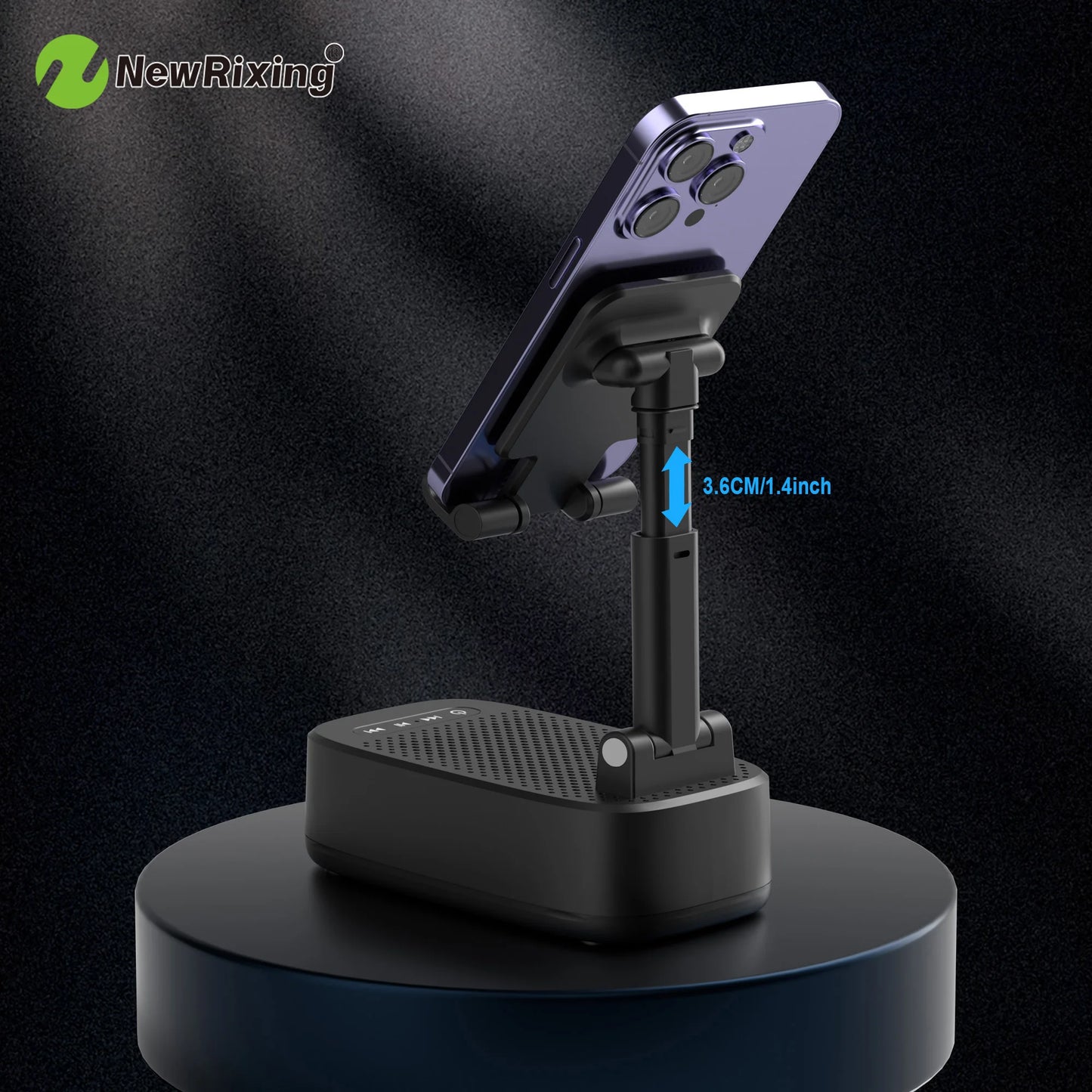 Wireless phone holder,Portable speaker,Speaker phone holder,emergency power bank,1800mAh battery,USB charging,hands-free